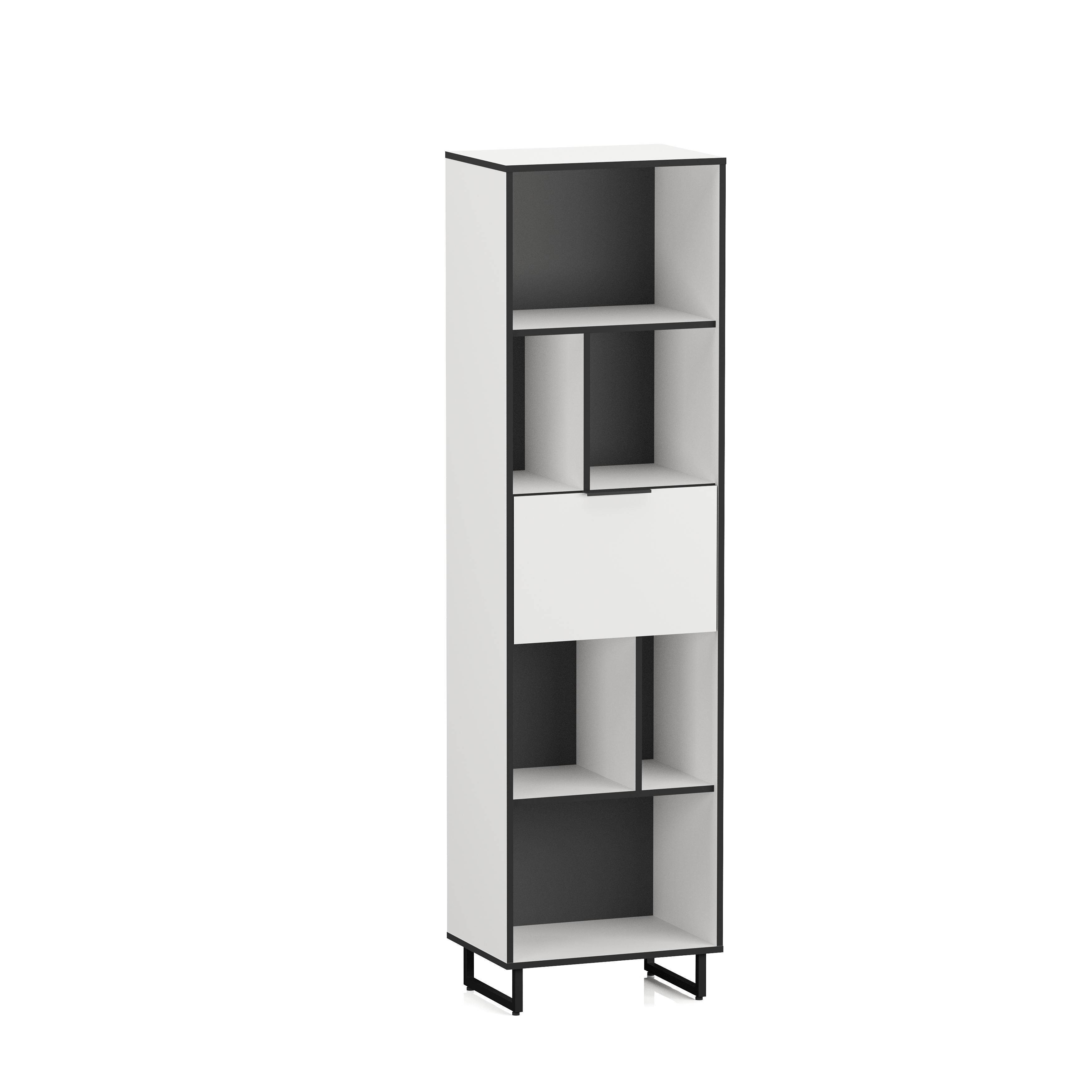 Стеллаж для книг и декора на ножках для дома Moreli F-0016 Белый (F-0016-white)