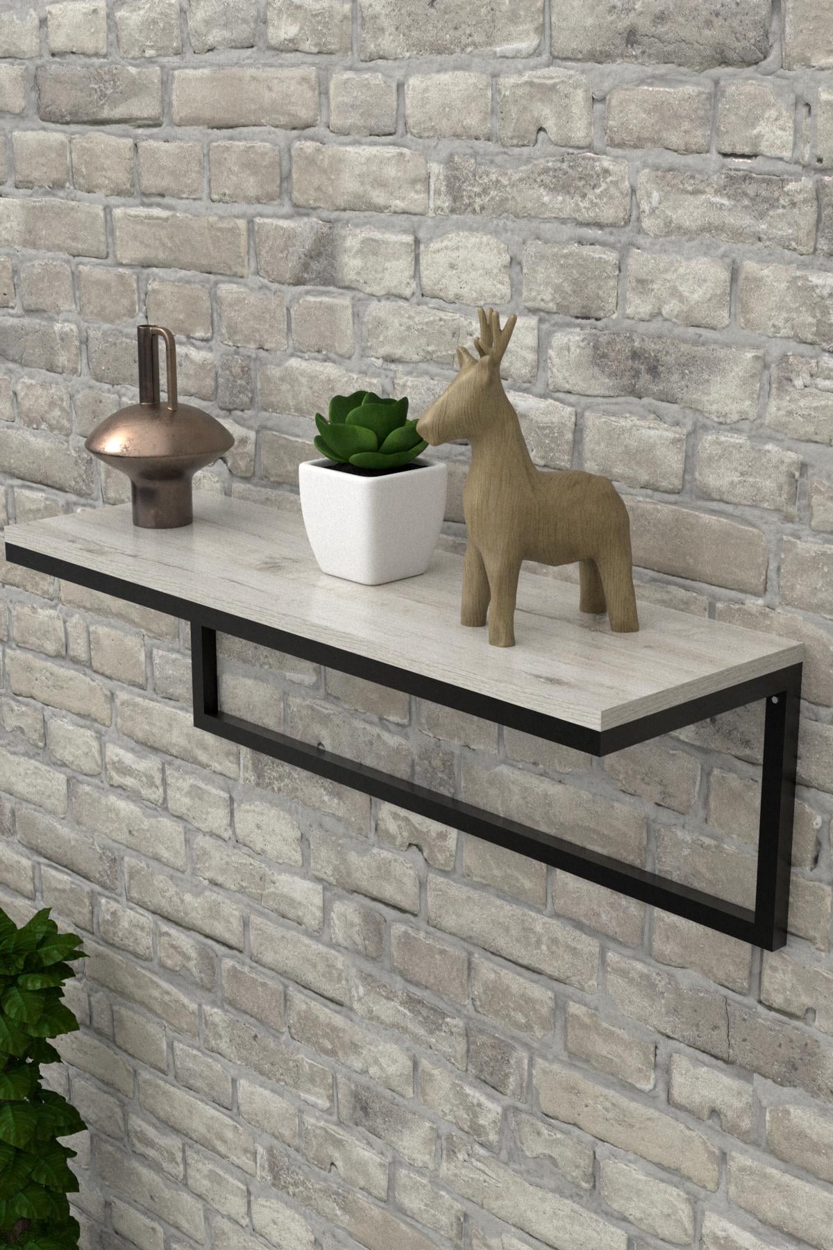 Полка настенная Лира EcoLoft DSP-1202 в стиле лофт Дуб Кортона (26621598)