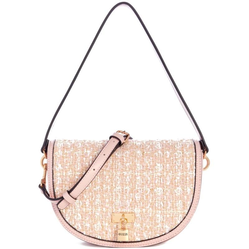 Женская сумка кросс-боди Guess Brevard Tweed Crossbody Розовый (190231788676) Женская сумка кросс-боди Guess Brevard Tweed Crossbody Розовый (190231788676)