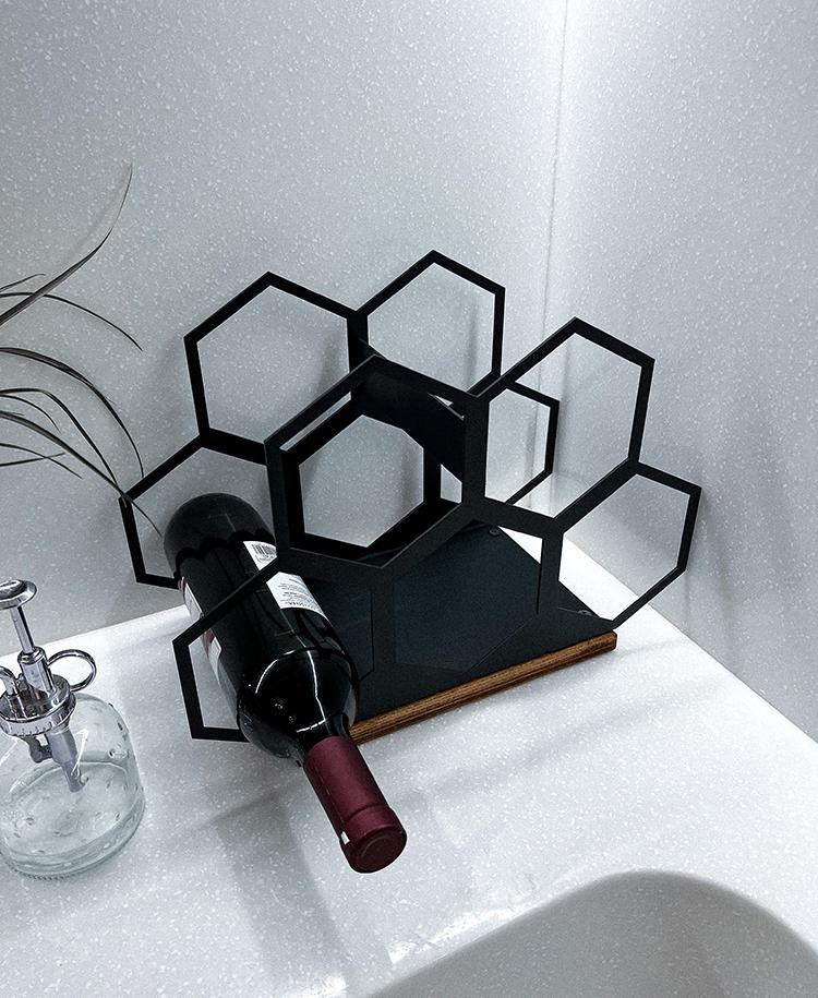 Подставка для вина NC Home Соты из деревянного основания на 5 бутылок (110227) - фото 9 Подставка для вина NC Home Соты из деревянного основания на 5 бутылок (110227) - фото 9