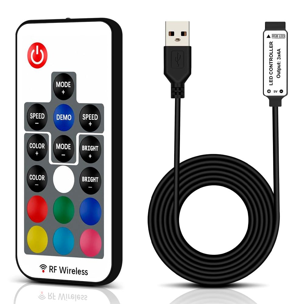 Контроллер для RGB лент USB-RF на 17 клавиш 5-24V (35548693)