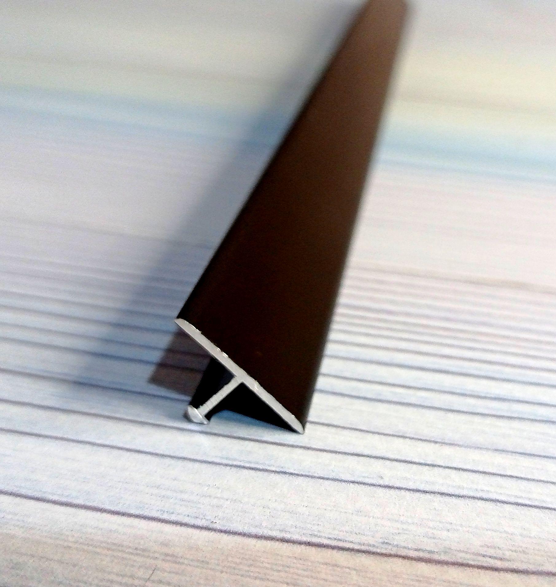 Т-профиль для плитки АТ 18 алюминиевый крашеный 2,7 м Черный (3АТ 18275) - фото 2 Т-профиль для плитки АТ 18 алюминиевый крашеный 2,7 м Черный (3АТ 18275) - фото 2