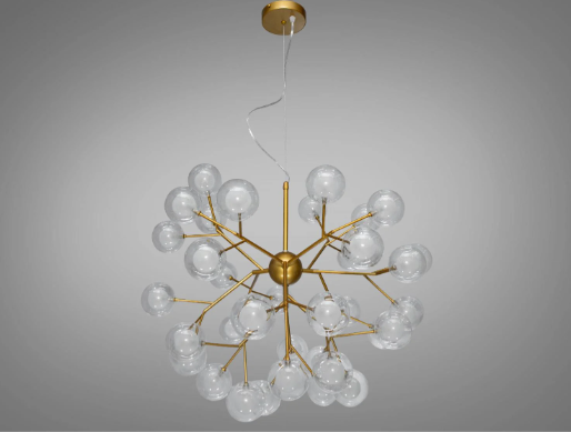 Люстра подвесная Diasha 36 ламп Золотой/Сатин (887-36B GD)