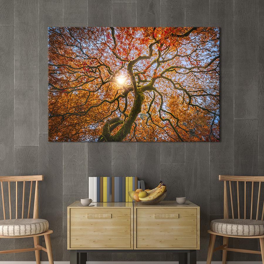 Картина на холсте Красный клён 51x34 см (612-1)