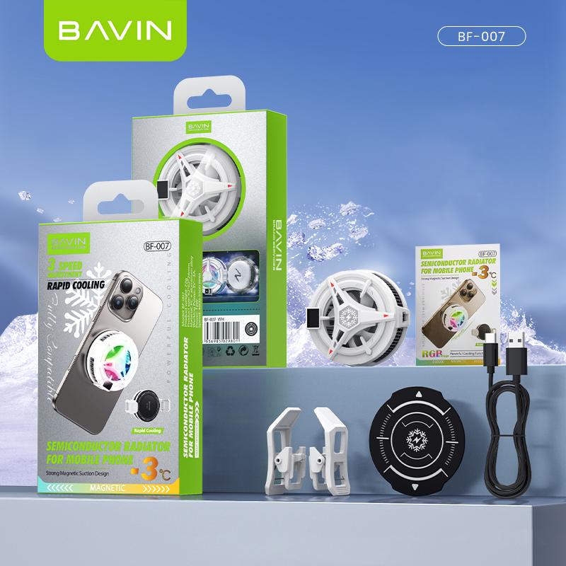 Ігровий охолоджувач для смартфону BAVIN BF-007-3°C RGB Type-C White (BF-007 WH) - фото 10