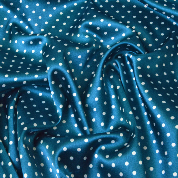 Тканина Ideia Горохи атлас 1,45 м Blue (2200004109039)