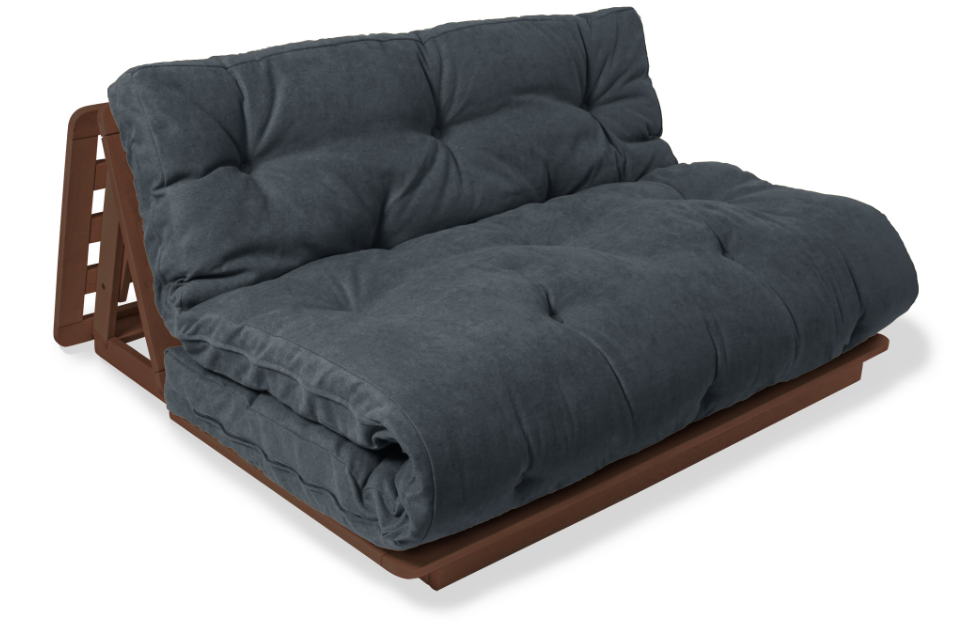 Кресло-футон Woodman Layti-140 раскладное из массива дерева Ореховый/Графитовый