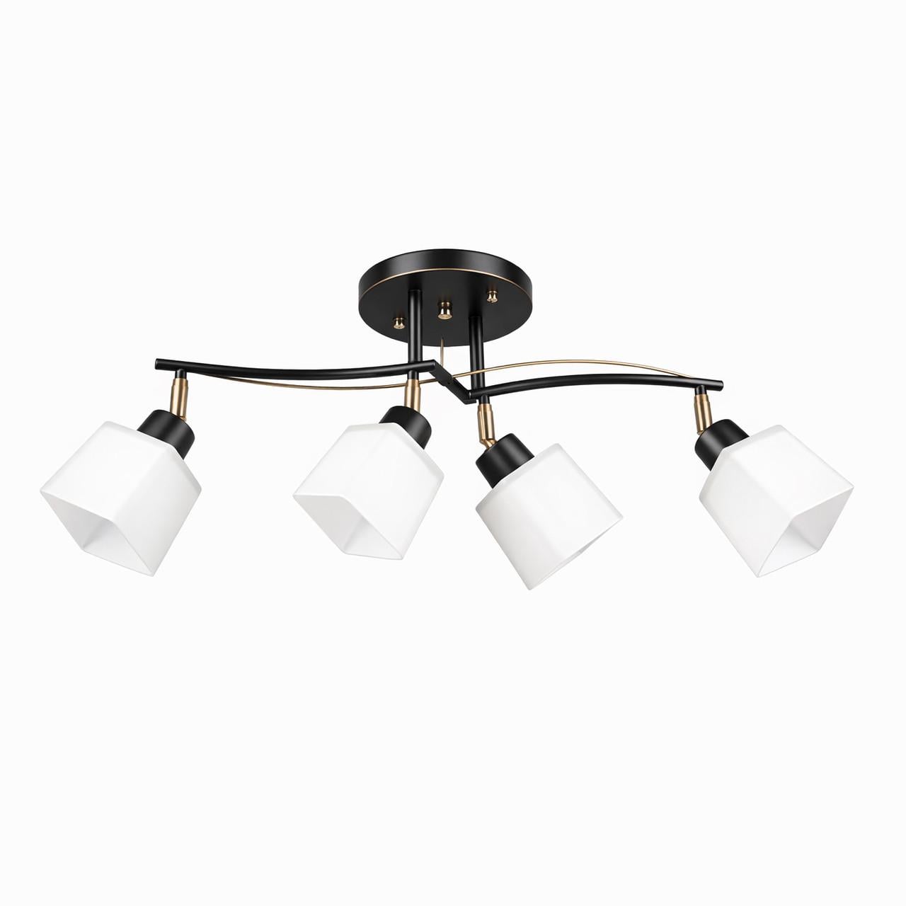 Люстра стелева Svet SH-1338/4 BKG-FG Чорно-золотиста (32695382)