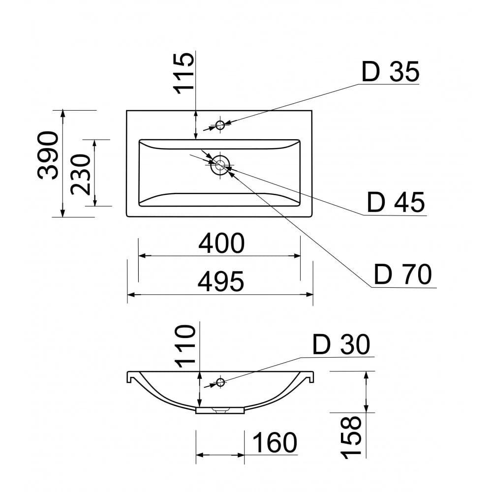Тумба подвесная MEBLIBUD ERICA 50 с ящиком с умывальником Cers 50 см Белый (44361/3) - фото 7 Тумба подвесная MEBLIBUD ERICA 50 с ящиком с умывальником Cers 50 см Белый (44361/3) - фото 7