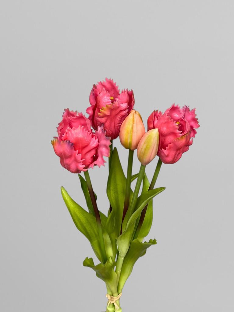 Искусственные тюльпаны в букете 5 шт. 40 см Малиновый (К07049) - фото 1 Искусственные тюльпаны в букете 5 шт. 40 см Малиновый (К07049) - фото 1