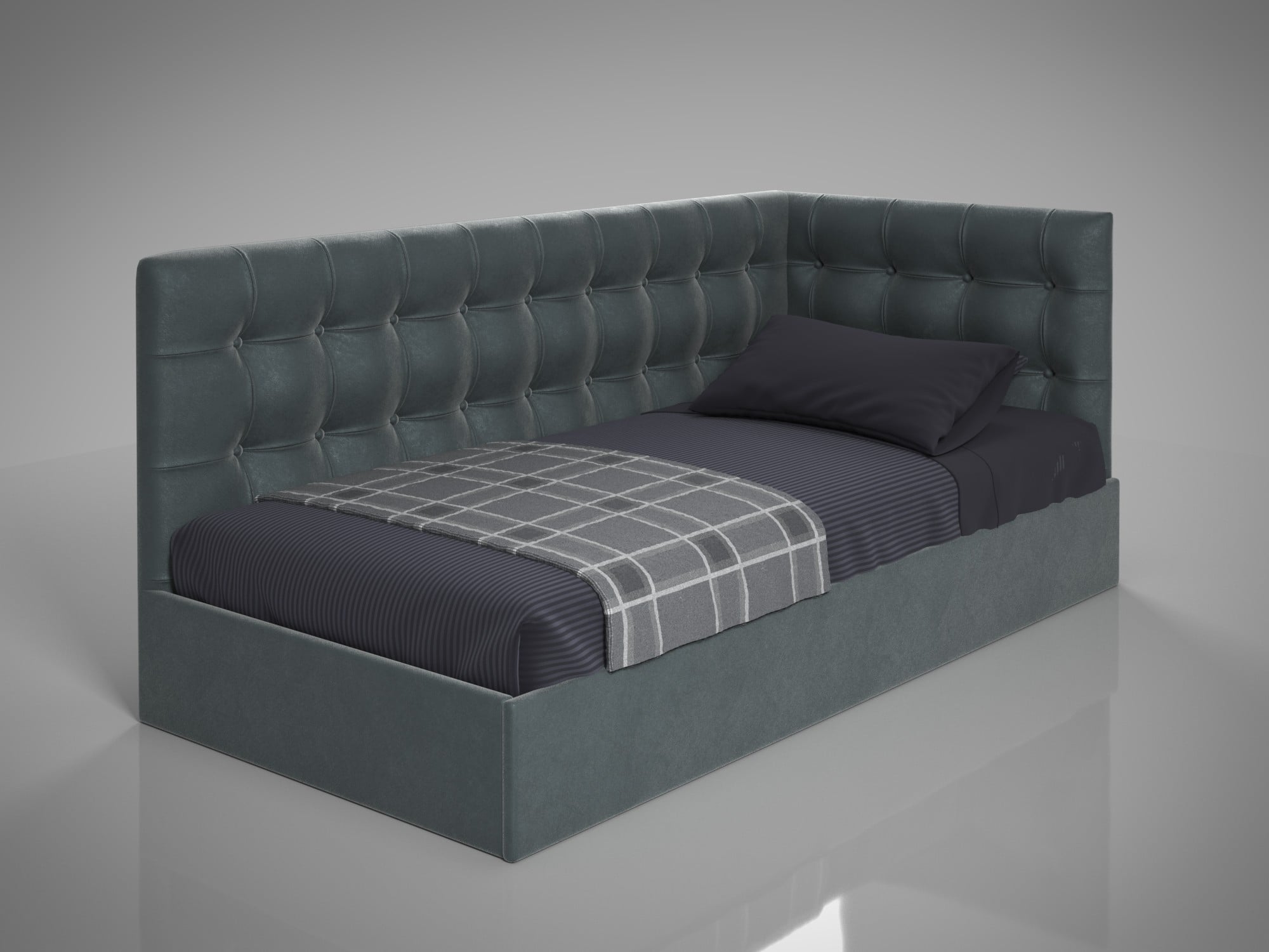 Кровать-диван BNB GrenadineDesign с подъемным механизмом каркас дерево 140x190 см Серый (r2_sent_320)