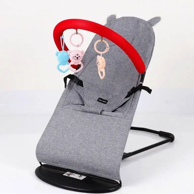 Детский шезлонг-кресло с дугой для игрушек (28112652)