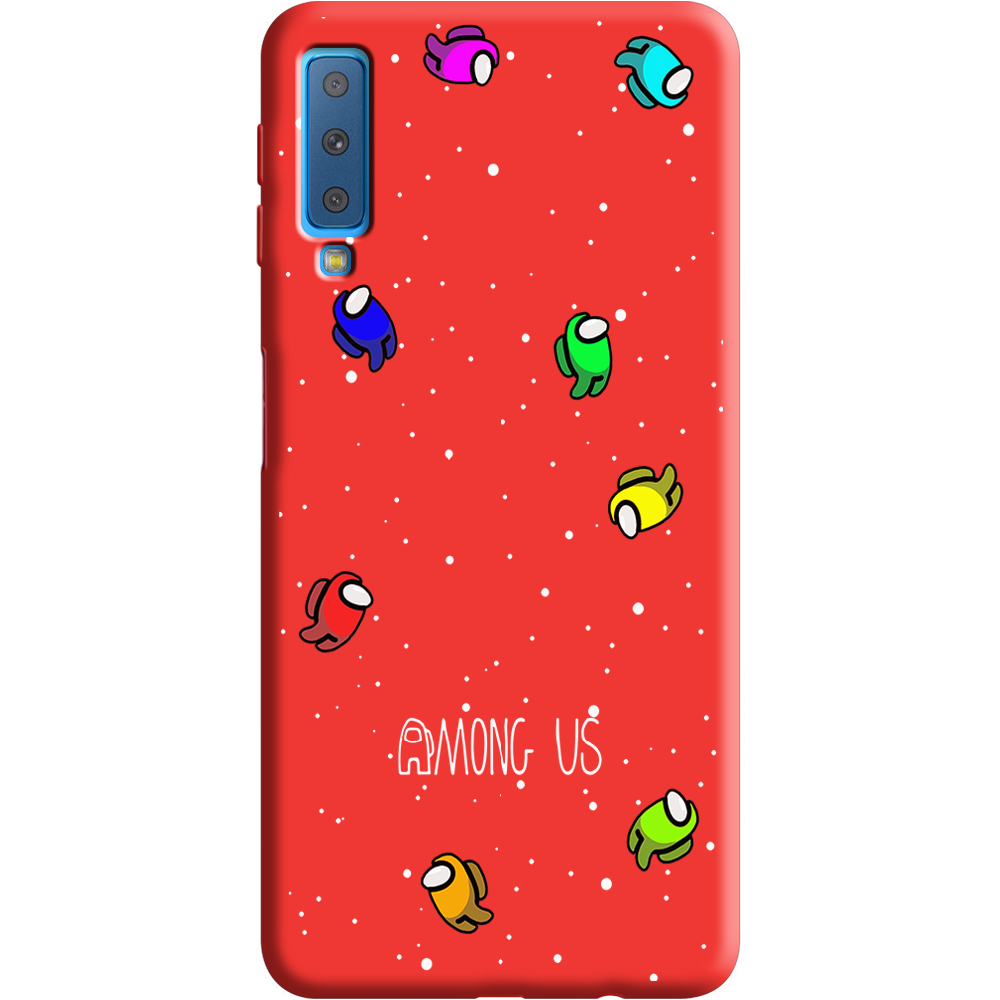 Чохол Boxface Samsung A750 Galaxy A7 2018 Among Us Invisible Червоний силікон  (35481-bk76-36138)