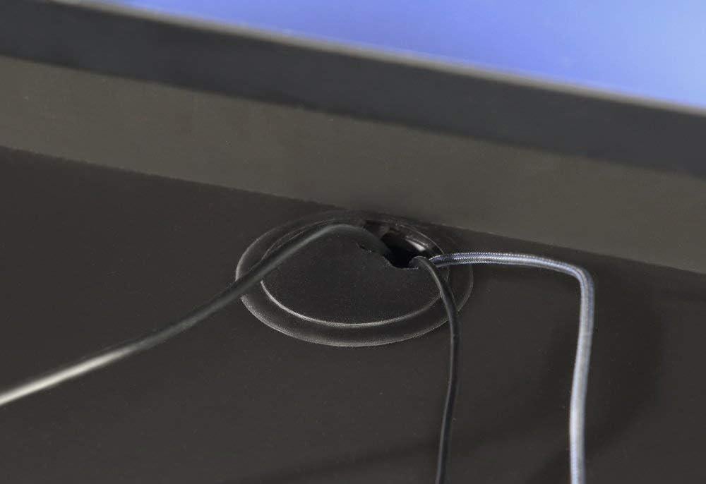 Компьютерный стол игровой с LED подсветкой/шкафчиком и выдвижным ящиком 180 см Черный (MS314) - фото 7