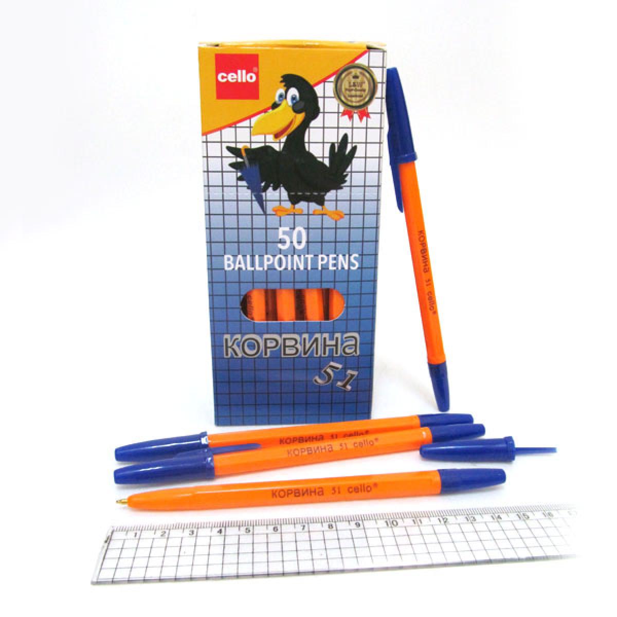 Ручка кулькова Korvina 50 шт. в уп. Синій (MTT-113891)