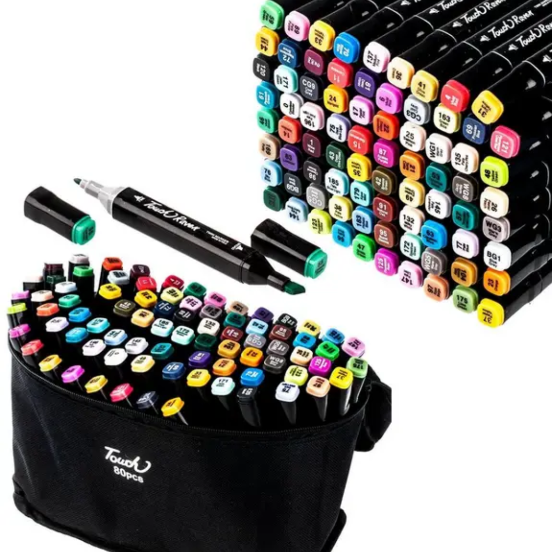 Набір маркерів Touch Raven двосторонні 80 шт. (2479516988) - фото 7 Набір маркерів Touch Raven двосторонні 80 шт. (2479516988) - фото 7