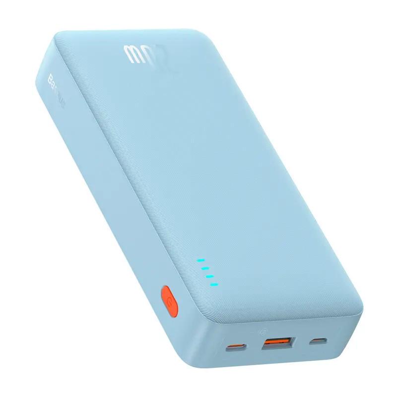 Повербанк Baseus Airpow 20000 mAh/20 W QC3,0 PD3,0 с двумя портами USB/Type-C Голубой