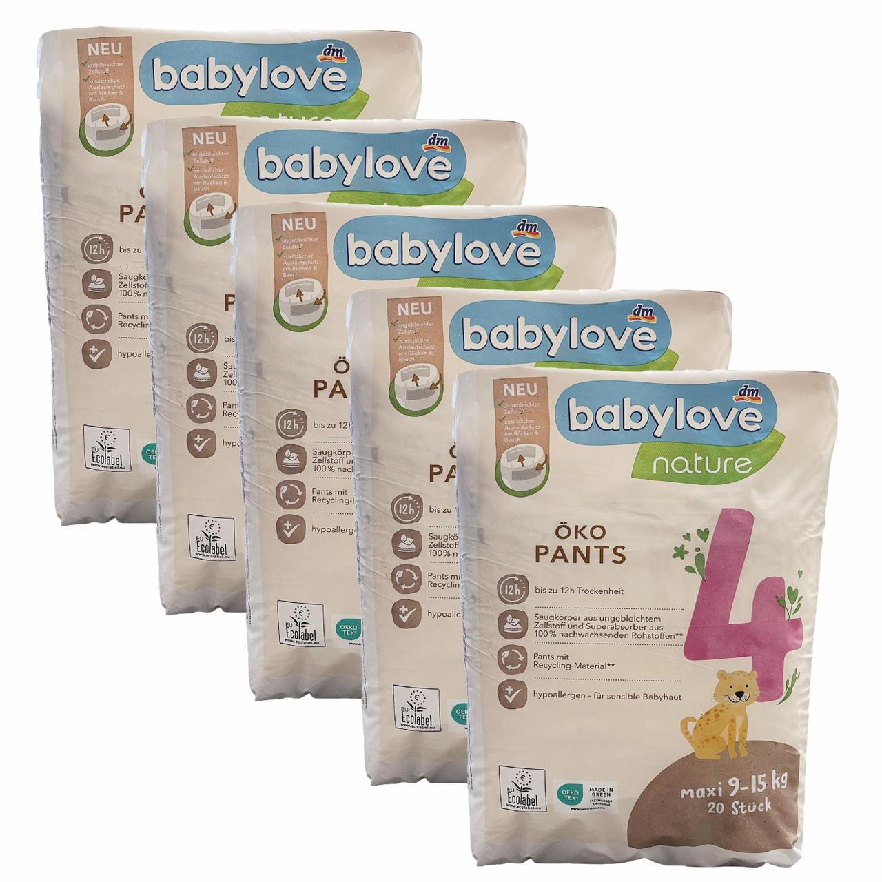 Підгузки-трусики Babylove Nature 4 9-15 кг 100 шт. (2490086254)