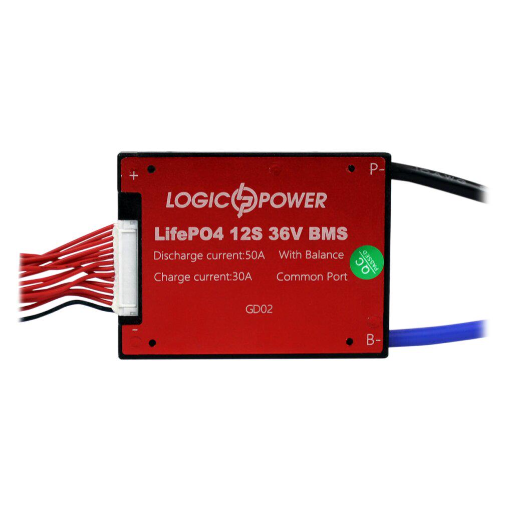 Модуль защиты и балансировки LogicPower BMS 12S LifePO4 ток разряда 50А/заряд 30А 36V (28798455) - фото 2 Модуль защиты и балансировки LogicPower BMS 12S LifePO4 ток разряда 50А/заряд 30А 36V (28798455) - фото 2