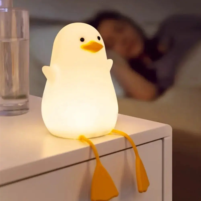 Світильник-нічник Мила качка з вбудованим акумулятором м'який силіконовий (2531713910) - фото 2