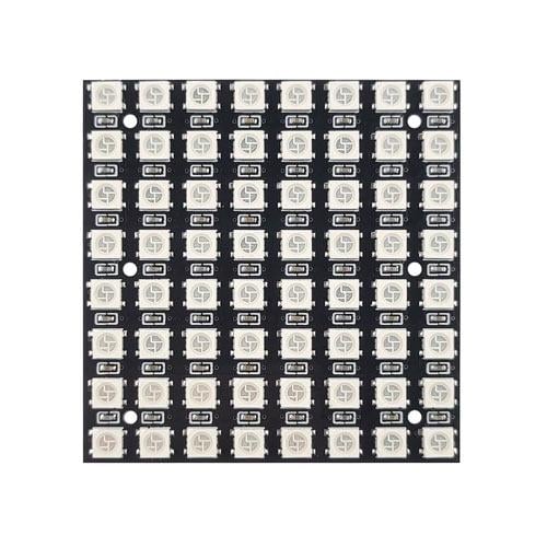 Светодиодная матрица WS2812B 8x8 RGB адресная LED панель 64 диоды модуль (1636-9622e)