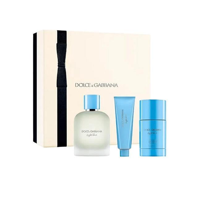Подарунковий набір для чоловіків Dolce&Gabbana Light Blue 2025 туалетна вода 100 мл/гель для душу 50 мл/дезодорант-стік 75 мл (404720)