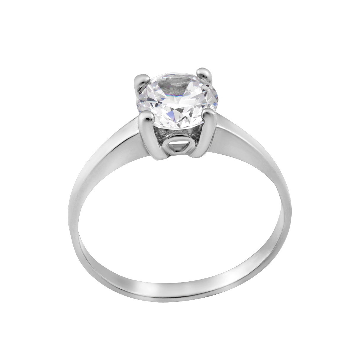 Кольцо серебряное с одним крупным камнем в центре р. 18 Кольцо серебряное с одним крупным камнем в центре р. 18