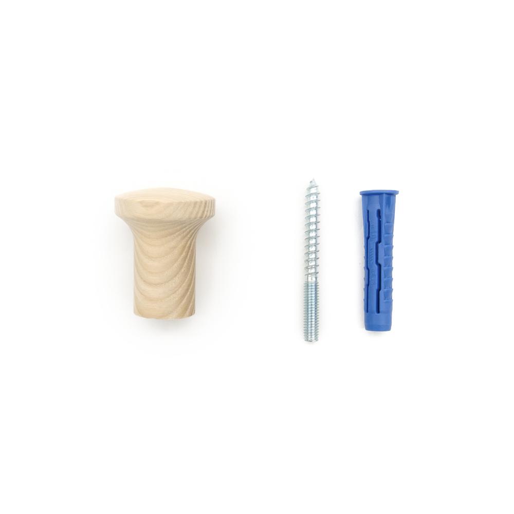 Крючок деревянный мебельный для одежды ø35 мм 1 шт. Ясен (48896) - фото 5