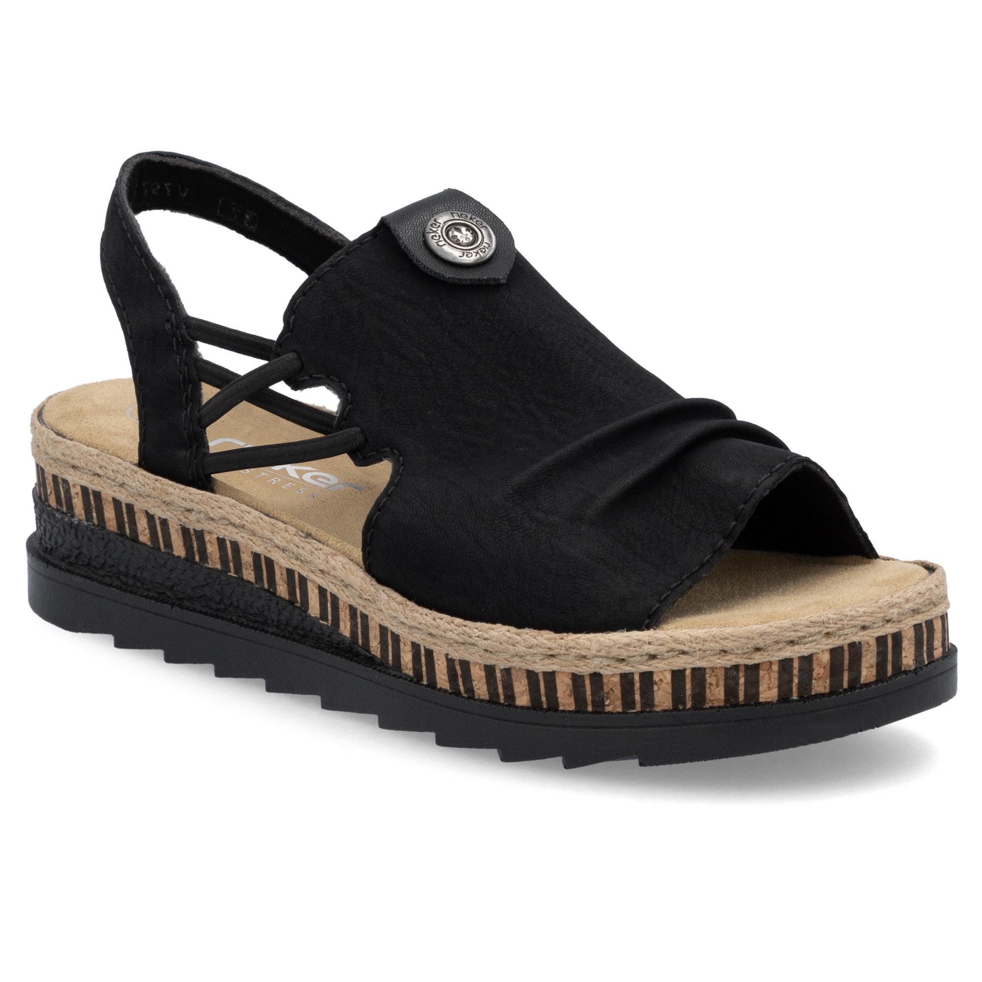 Босоножки женские летние RIEKER р. 36 Черный (060212-36)