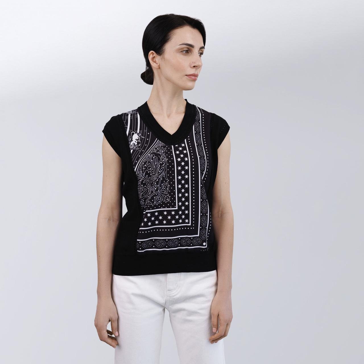 Блуза жіноча повсякденна Hermès White Astrologie Bandana M Чорний (2588762886)