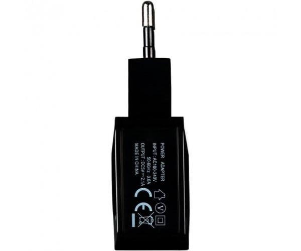 Пристрій зарядний мережевий Gelius Ultra Prime GU-HC02 2USB 2,1 A/Cable Type-C Black - фото 3