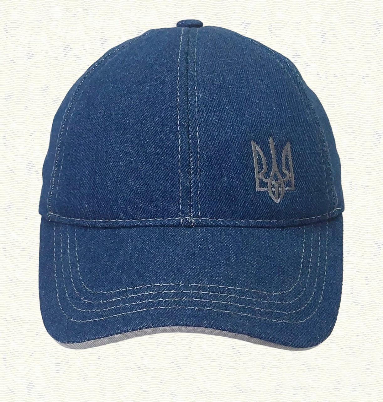 Бейсболка Тризуб з регуляторо розміру джинсова (6879) - фото 3 Бейсболка Тризуб з регуляторо розміру джинсова (6879) - фото 3