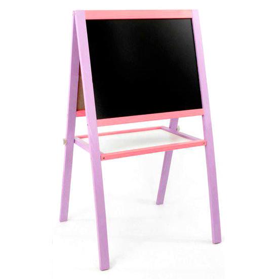 Мольберт Мася 2в1 магнитный та для рисования мелками двухсторонний Розовый (9876)
