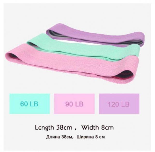 Резинки для фитнеса Hip Resistance Bands тканевые 3 шт. (TP-133) - фото 3 Резинки для фитнеса Hip Resistance Bands тканевые 3 шт. (TP-133) - фото 3