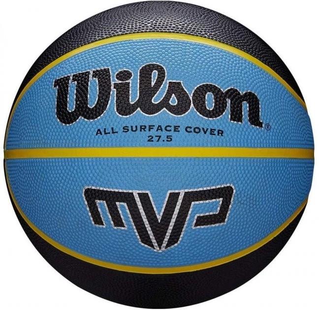 М'яч баскетбольний Wilson MVP Mini р. 3 Black/Blue (WTB9017XB03) - фото 1 М'яч баскетбольний Wilson MVP Mini р. 3 Black/Blue (WTB9017XB03) - фото 1