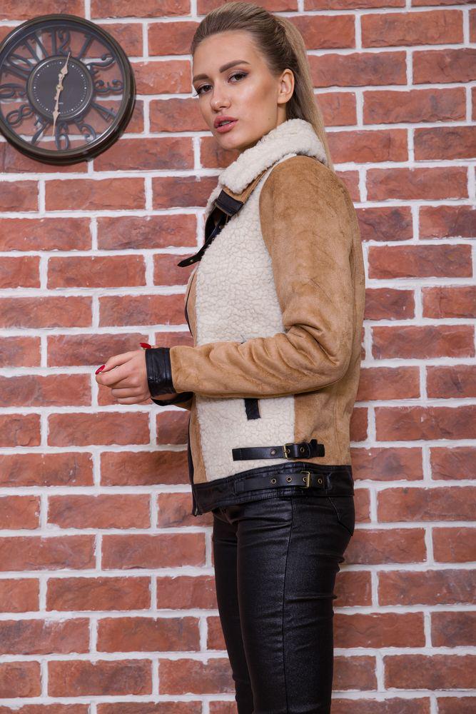 Дублянка жіноча штучна Ager 131R4055 L Світло-бежевий - фото 4 Дублянка жіноча штучна Ager 131R4055 L Світло-бежевий - фото 4