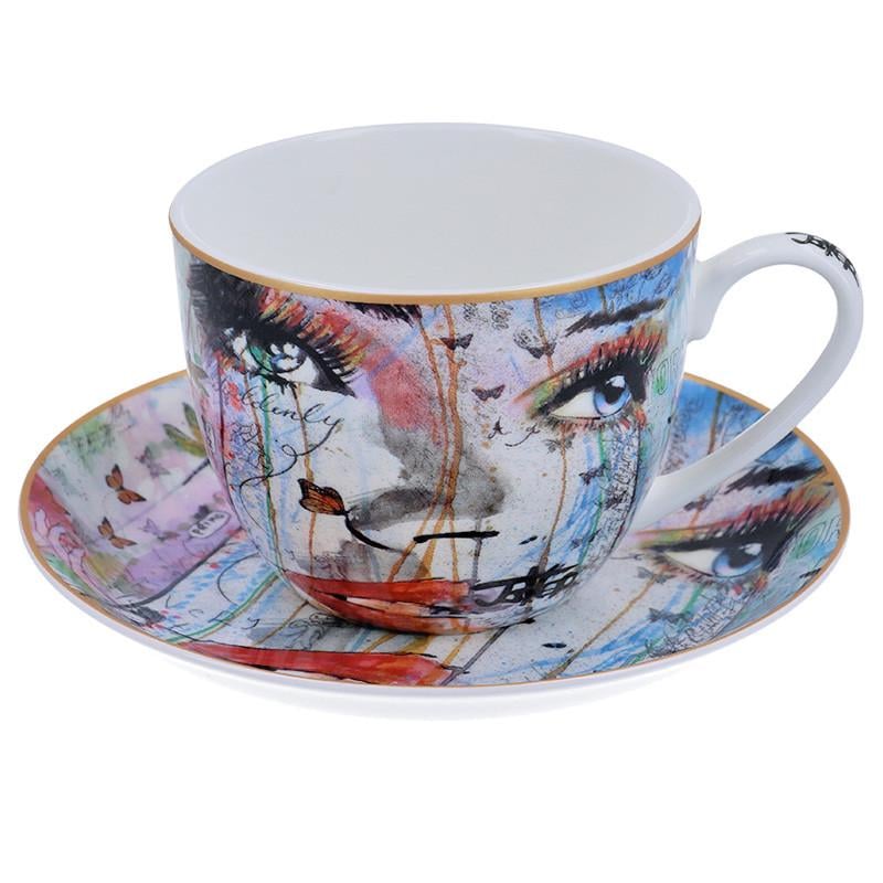 Набор подарочный Carmani чашка с блюдцем h 8 см 475 мл (835-1504)