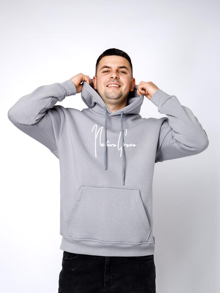 Худі чоловіче ЦБ-00233120 р. 50 Сірий (SKT000940674) - фото 2 Худі чоловіче ЦБ-00233120 р. 50 Сірий (SKT000940674) - фото 2