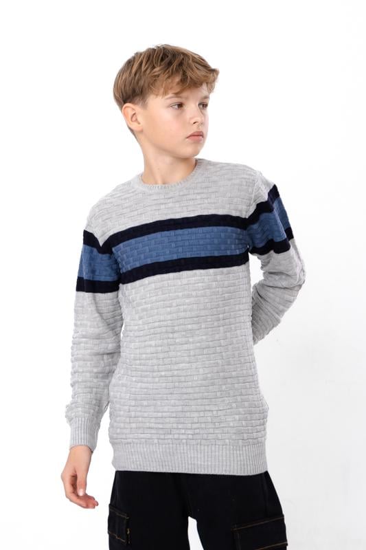 Светр зимовий прямого крою для хлопчика Носи Своє р. 6/7 Сірий (16030)