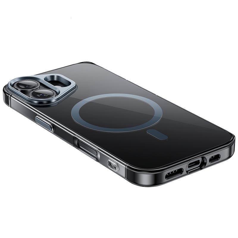 Чохол HOCO для iPhone Vip magnetic protective case, AS11, прозорий з чорним - фото 3 Чохол HOCO для iPhone Vip magnetic protective case, AS11, прозорий з чорним - фото 3