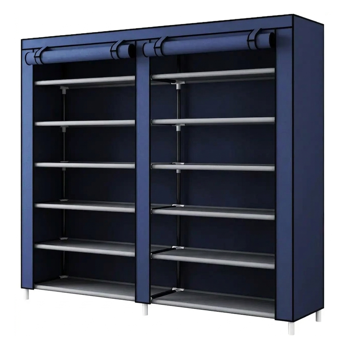 Шкаф для обуви RIAS YL8112-7A складной на 7 полок 113x30x104 см Blue (3_08451) Шкаф для обуви RIAS YL8112-7A складной на 7 полок 113x30x104 см Blue (3_08451)