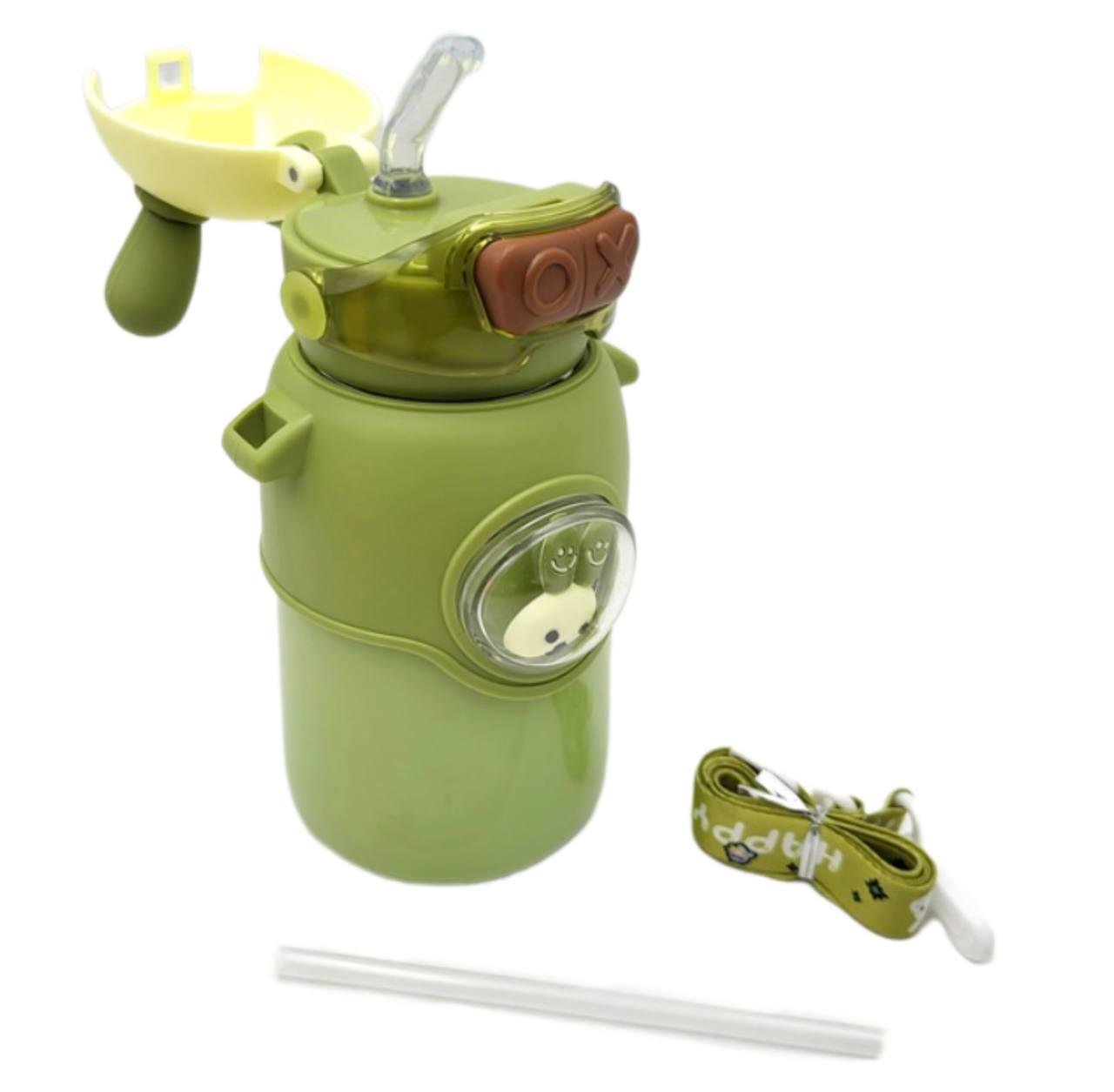 Термос детский с ремешком Зайчик 500 мл Зеленый (2386) - фото 2 Термос детский с ремешком Зайчик 500 мл Зеленый (2386) - фото 2