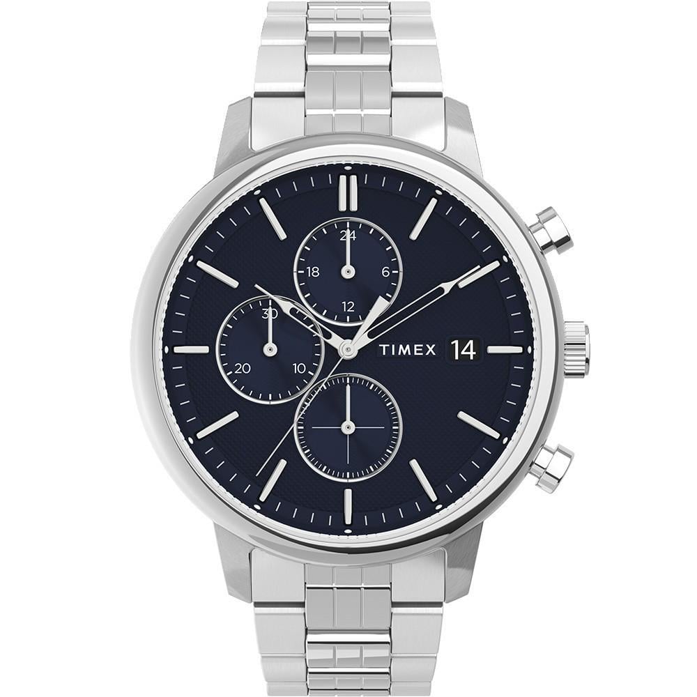 Наручные часы мужские Timex Chicago Chrono кварцевые Silver (Tx2v01700)