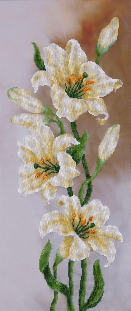 Вишивка бісером Білі лілії 30x70 см (ТН-0402) Вишивка бісером Білі лілії 30x70 см (ТН-0402)