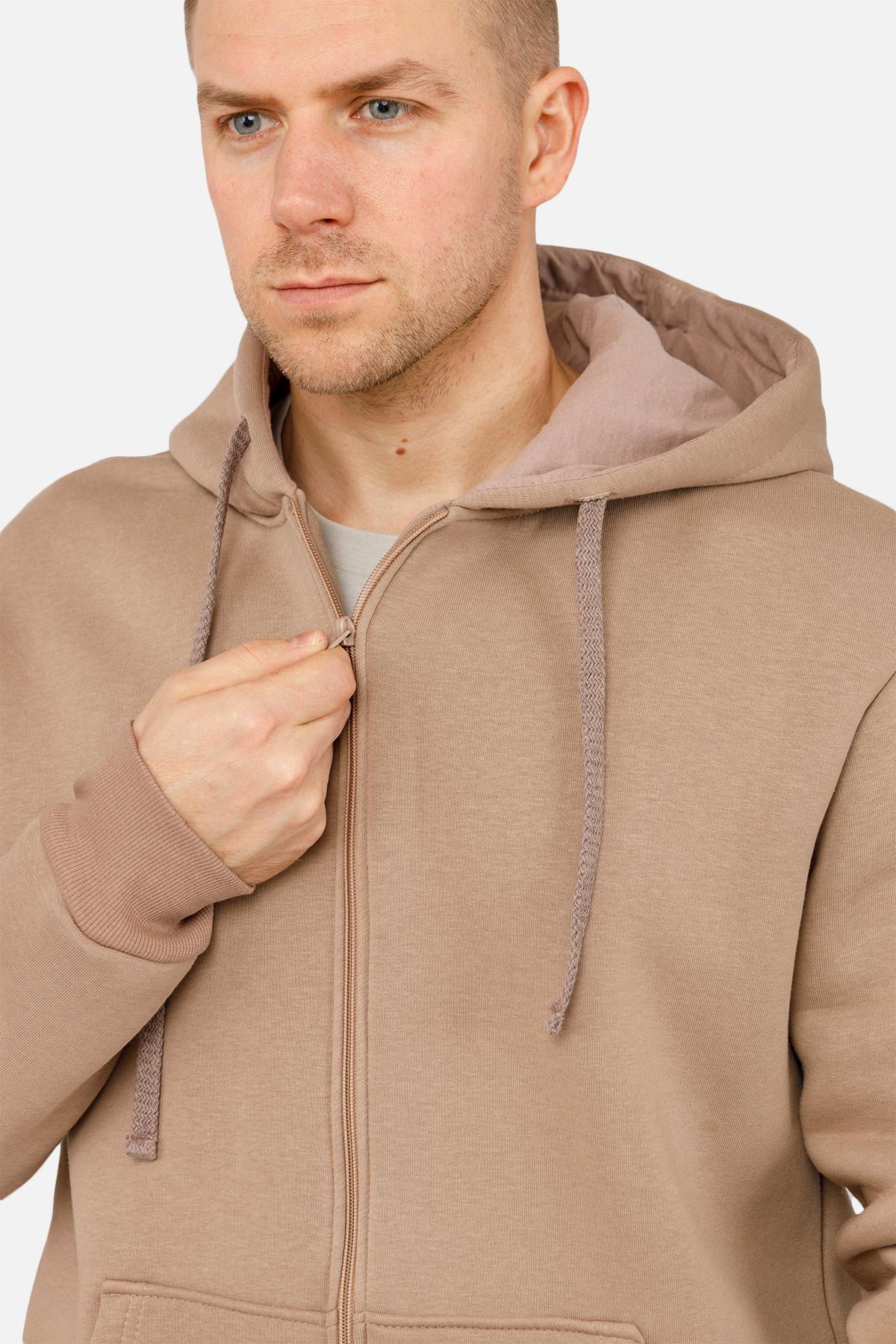 Толстовка чоловіча на блискавці ЦБ-00254629 р. 50 Капучино (SKT001005004) - фото 4