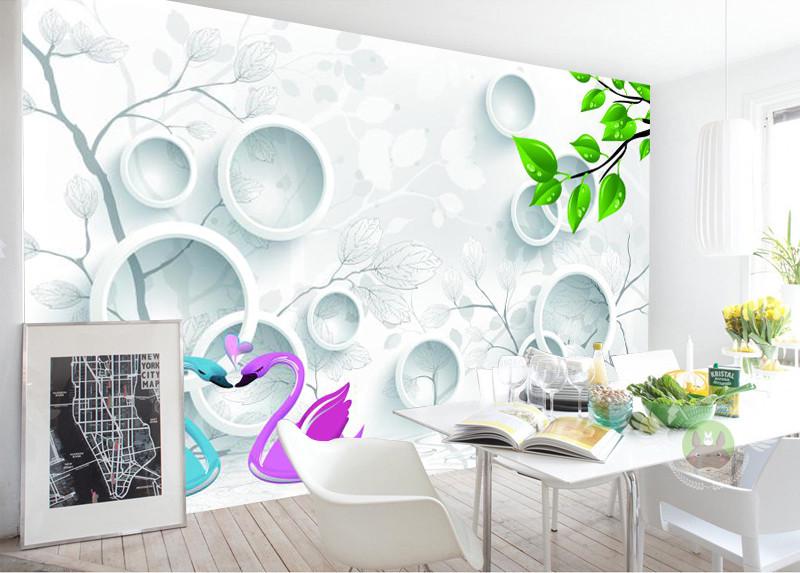 Фотошпалери флізелінові 3D для спальні/зали/кухні миючі На білому тлі
