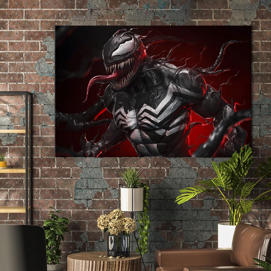 Настенный декор картина на холсте для интерьера Веном 80x54 см (757-1)