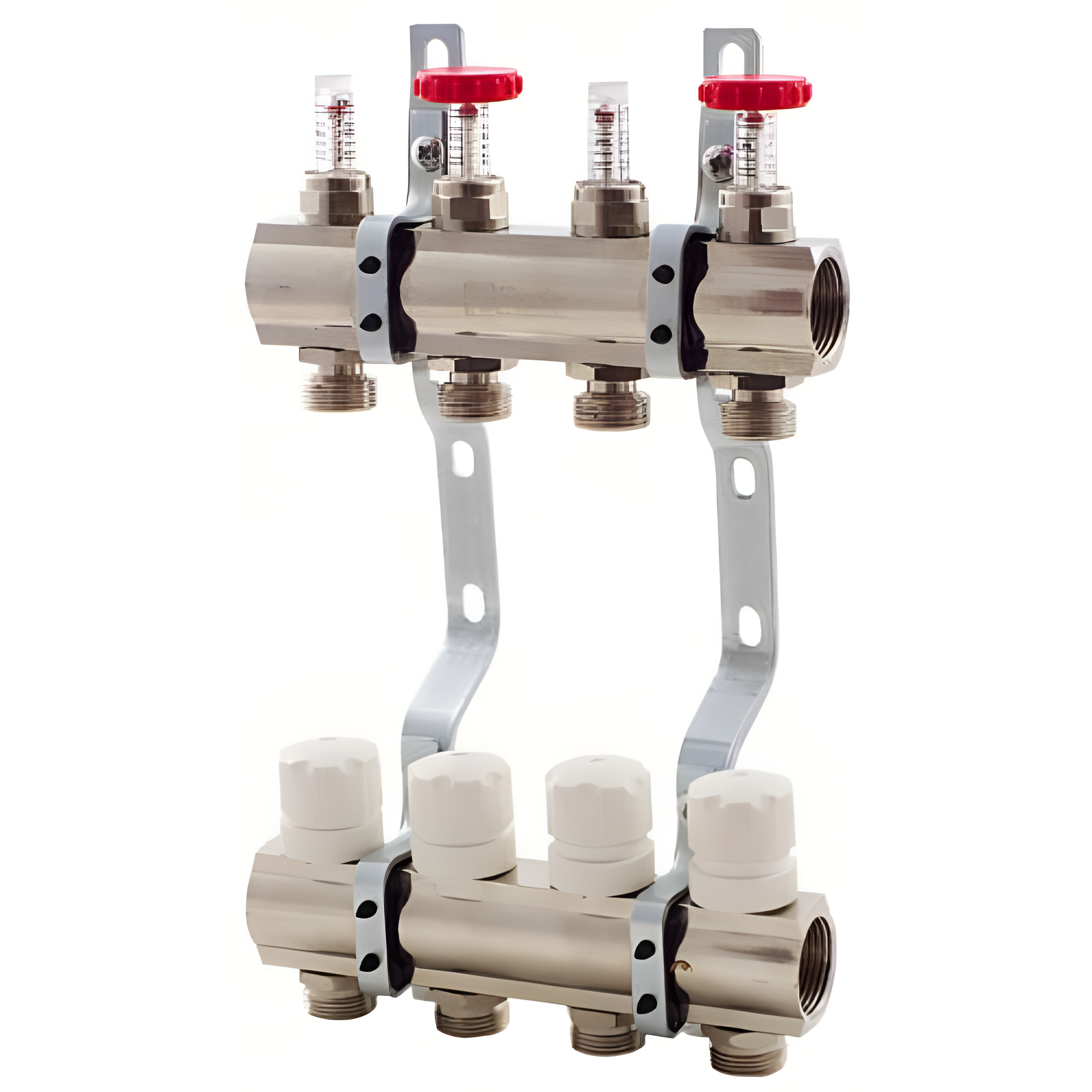 Колектор FADO S.r.l FLOOR з витратомірами 4 виходи 1х3/4" (KRV04) - фото 1 Колектор FADO S.r.l FLOOR з витратомірами 4 виходи 1х3/4" (KRV04) - фото 1