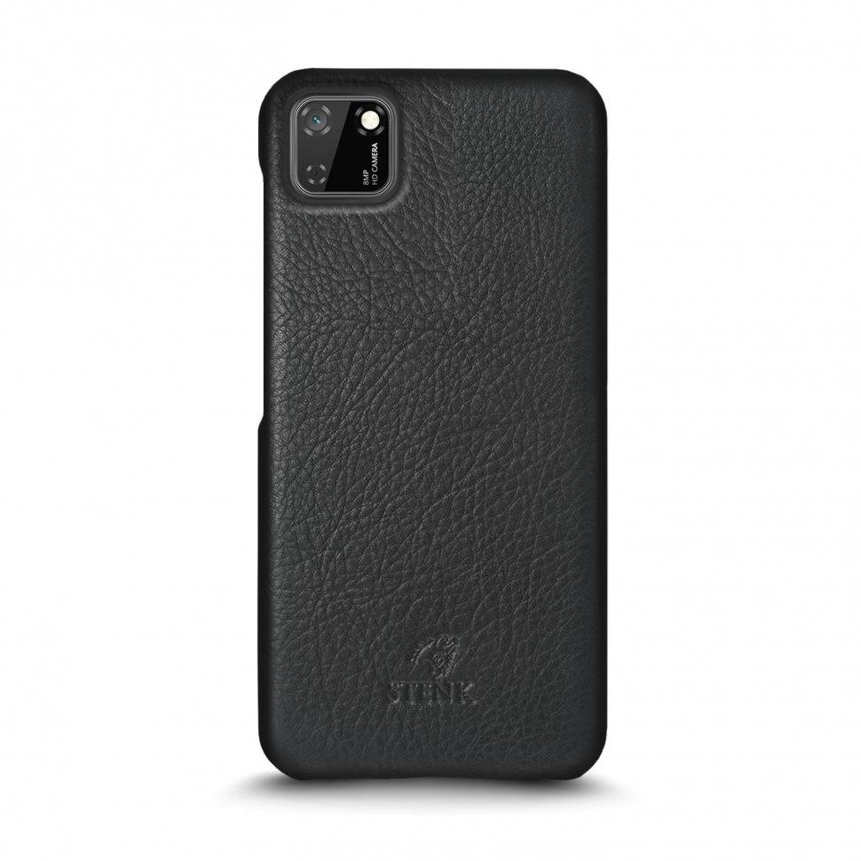 Кожаная накладка Stenk Cover для HuaWei Y5P Черный (69293)