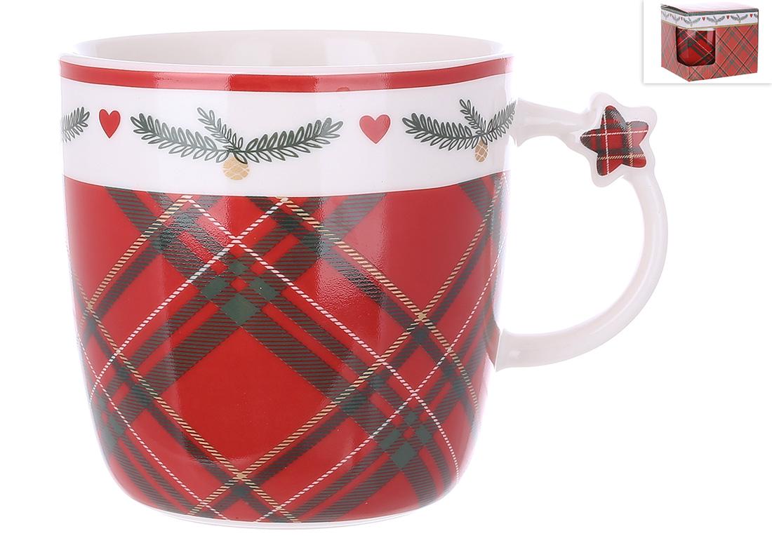 Кружка фарфоровая BonaDi Happy Holidays 360 мл в подарочной упаковке (311-112)
